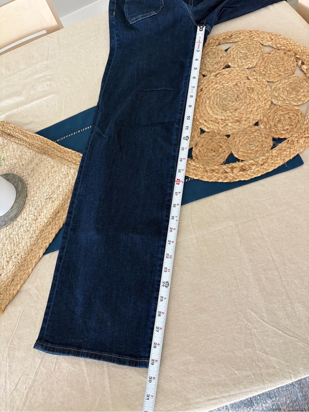J. Crew Factory Slim Wide-Leg Sailor Jeans Gold Buttons All Day Stretch SZ 25 - Picture 8 of 12